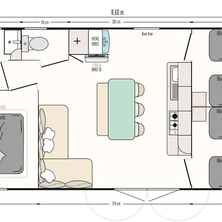 L'instant Yole - Mobil-home Moderne Confort Campeggio Saint-Jean-de-Monts